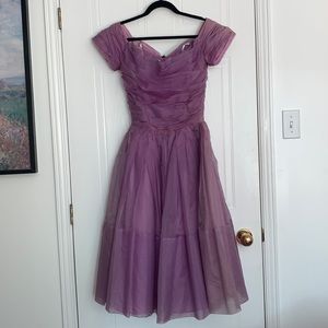 Purple Vintage 1950s Prom Dress